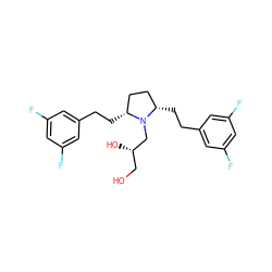 OC[C@H](O)CN1[C@@H](CCc2cc(F)cc(F)c2)CC[C@H]1CCc1cc(F)cc(F)c1 ZINC000096269927