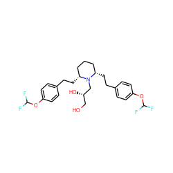 OC[C@H](O)CN1[C@H](CCc2ccc(OC(F)F)cc2)CCC[C@@H]1CCc1ccc(OC(F)F)cc1 ZINC000103297284