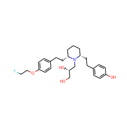 OC[C@H](O)CN1[C@H](CCc2ccc(OCCF)cc2)CCC[C@@H]1CCc1ccc(O)cc1 ZINC000653707159