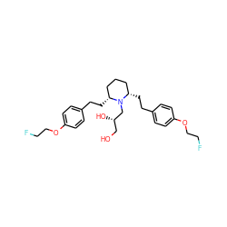 OC[C@H](O)CN1[C@H](CCc2ccc(OCCF)cc2)CCC[C@@H]1CCc1ccc(OCCF)cc1 ZINC000653707174