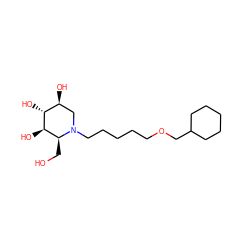 OC[C@H]1[C@@H](O)[C@H](O)[C@@H](O)CN1CCCCCOCC1CCCCC1 ZINC000299825078