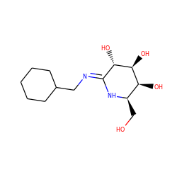 OC[C@H]1N/C(=N\CC2CCCCC2)[C@H](O)[C@@H](O)[C@H]1O ZINC000299822911