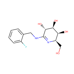 OC[C@H]1N=C(NCc2ccccc2F)[C@H](O)[C@@H](O)[C@H]1O ZINC000200452055