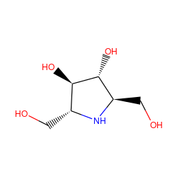 OC[C@H]1N[C@H](CO)[C@@H](O)[C@@H]1O ZINC000001492230