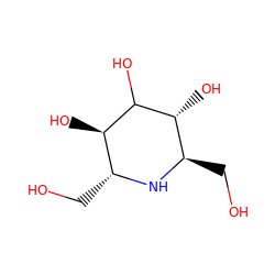 OC[C@H]1N[C@H](CO)[C@@H](O)C(O)[C@@H]1O ZINC000005411407