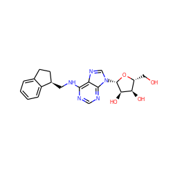 OC[C@H]1O[C@@H](n2cnc3c(NC[C@@H]4CCc5ccccc54)ncnc32)[C@H](O)[C@@H]1O ZINC000013649481