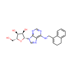 OC[C@H]1O[C@@H](n2cnc3c(NCC4=CCCc5ccccc54)ncnc32)[C@H](O)[C@@H]1O ZINC000013649540