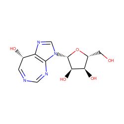 OC[C@H]1O[C@@H](n2cnc3c2N=CN=C[C@@H]3O)[C@H](O)[C@@H]1O ZINC000066102520