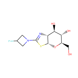 OC[C@H]1O[C@@H]2SC(N3CC(F)C3)=N[C@@H]2[C@@H](O)[C@@H]1O ZINC000167836323