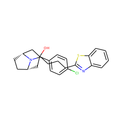 OC1(c2ccc(Cl)cc2)C[C@@H]2CC[C@H](C1)N2CCCCc1nc2ccccc2s1 ZINC000073199080