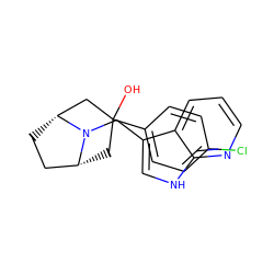 OC1(c2ccc(Cl)cc2)C[C@@H]2CC[C@H](C1)N2Cc1c[nH]c2ncccc12 ZINC000040863263