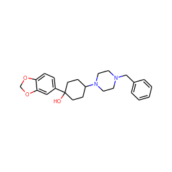 OC1(c2ccc3c(c2)OCO3)CCC(N2CCN(Cc3ccccc3)CC2)CC1 ZINC000022442535