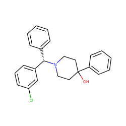 OC1(c2ccccc2)CCN([C@@H](c2ccccc2)c2cccc(Cl)c2)CC1 ZINC000028708201