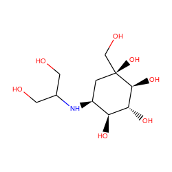 OCC(CO)N[C@H]1C[C@](O)(CO)[C@@H](O)[C@H](O)[C@H]1O ZINC000003788703