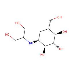 OCC(CO)N[C@H]1C[C@H](CO)[C@@H](O)[C@H](O)[C@H]1O ZINC000035963200