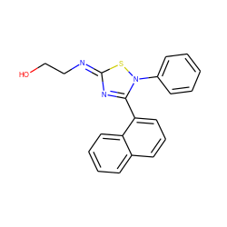 OCC/N=c1\nc(-c2cccc3ccccc23)n(-c2ccccc2)s1 ZINC000101506375