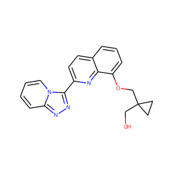 OCC1(COc2cccc3ccc(-c4nnc5ccccn45)nc23)CC1 ZINC000096174968