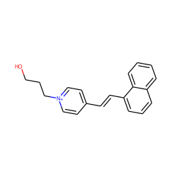 OCCC[n+]1ccc(/C=C/c2cccc3ccccc23)cc1 ZINC000028224051