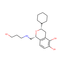 OCCCNC[C@@H]1O[C@H](C2CCCCC2)Cc2c1ccc(O)c2O ZINC000013823846