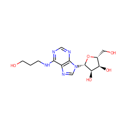 OCCCNc1ncnc2c1ncn2[C@@H]1O[C@H](CO)[C@@H](O)[C@H]1O ZINC000013834683