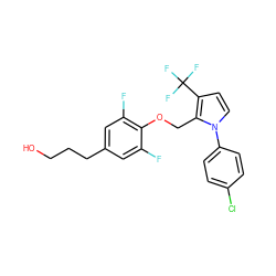 OCCCc1cc(F)c(OCc2c(C(F)(F)F)ccn2-c2ccc(Cl)cc2)c(F)c1 ZINC000219348408