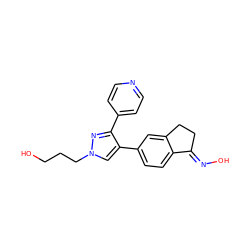 OCCCn1cc(-c2ccc3c(c2)CC/C3=N\O)c(-c2ccncc2)n1 ZINC000040975515