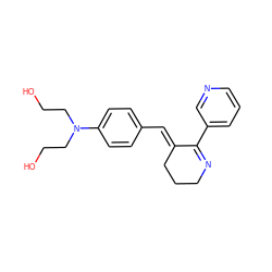 OCCN(CCO)c1ccc(/C=C2\CCCN=C2c2cccnc2)cc1 ZINC000049807499