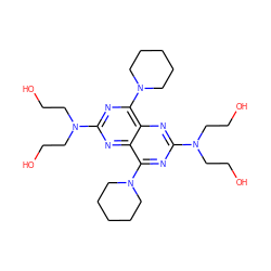 OCCN(CCO)c1nc(N2CCCCC2)c2nc(N(CCO)CCO)nc(N3CCCCC3)c2n1 ZINC000000643046