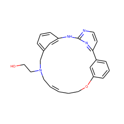 OCCN1C/C=C/CCOc2cccc(c2)-c2ccnc(n2)Nc2cccc(c2)C1 ZINC000082154747