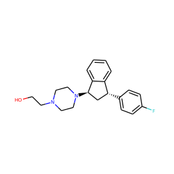 OCCN1CCN([C@@H]2C[C@@H](c3ccc(F)cc3)c3ccccc32)CC1 ZINC000026383860