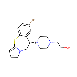 OCCN1CCN([C@@H]2Cn3cccc3Sc3ccc(Br)cc32)CC1 ZINC000022925279