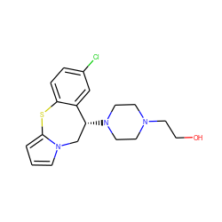 OCCN1CCN([C@@H]2Cn3cccc3Sc3ccc(Cl)cc32)CC1 ZINC000022925233