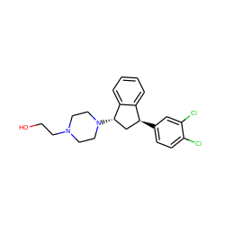 OCCN1CCN([C@H]2C[C@H](c3ccc(Cl)c(Cl)c3)c3ccccc32)CC1 ZINC000000596855