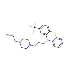 OCCN1CCN(CCCN2c3ccccc3Sc3ccc(C(F)(F)F)cc32)CC1 ZINC000019203912