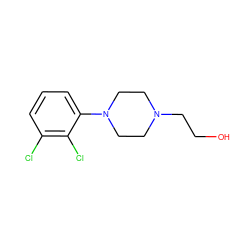 OCCN1CCN(c2cccc(Cl)c2Cl)CC1 ZINC000049868583