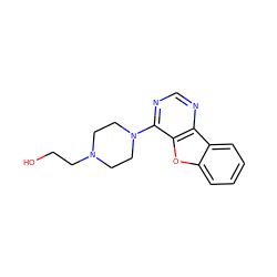 OCCN1CCN(c2ncnc3c2oc2ccccc23)CC1 ZINC000020461138