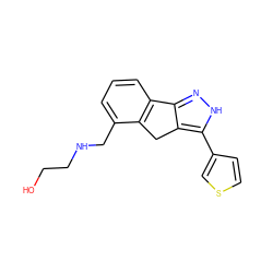 OCCNCc1cccc2c1Cc1c-2n[nH]c1-c1ccsc1 ZINC000028896689