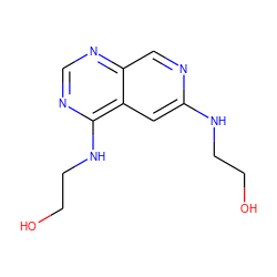 OCCNc1cc2c(NCCO)ncnc2cn1 ZINC000040845099