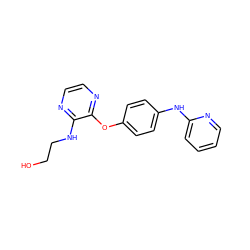 OCCNc1nccnc1Oc1ccc(Nc2ccccn2)cc1 ZINC000147861805