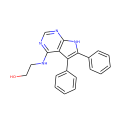 OCCNc1ncnc2[nH]c(-c3ccccc3)c(-c3ccccc3)c12 ZINC000006475919