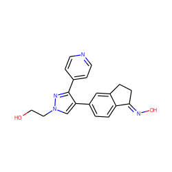 OCCn1cc(-c2ccc3c(c2)CC/C3=N\O)c(-c2ccncc2)n1 ZINC000100015335