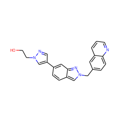 OCCn1cc(-c2ccc3cn(Cc4ccc5ncccc5c4)nc3c2)cn1 ZINC000096272718