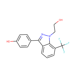 OCCn1nc(-c2ccc(O)cc2)c2cccc(C(F)(F)F)c21 ZINC000003948714