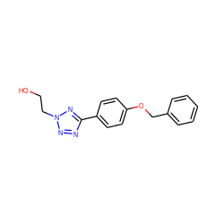 OCCn1nnc(-c2ccc(OCc3ccccc3)cc2)n1 ZINC000000011281