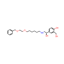 OCc1cc([C@@H](O)CNCCCCCCOCCOCc2ccccc2)ccc1O ZINC000049109653