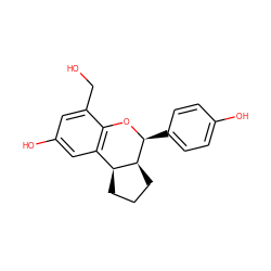 OCc1cc(O)cc2c1O[C@@H](c1ccc(O)cc1)[C@H]1CCC[C@@H]21 ZINC000006716341