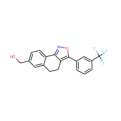 OCc1ccc2c(c1)CCc1c-2noc1-c1cccc(C(F)(F)F)c1 ZINC000117193831