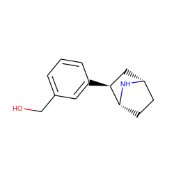 OCc1cccc([C@H]2C[C@@H]3CC[C@H]2N3)c1 ZINC000653701102