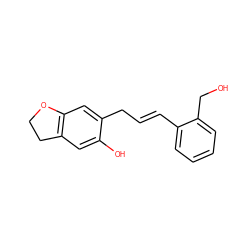 OCc1ccccc1/C=C/Cc1cc2c(cc1O)CCO2 ZINC000006095329