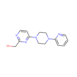 OCc1nccc(N2CCN(c3ccccn3)CC2)n1 ZINC000013472136